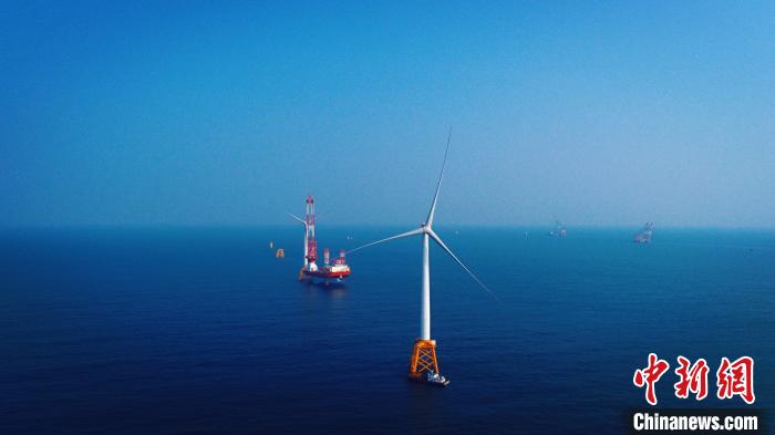 广核新能源阳江南鹏岛海上风电项目。 中广核供图